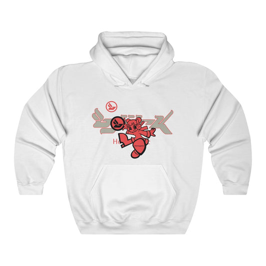 Bjork Homogenic Fly Girl Hoodie (Grey / Light Red)