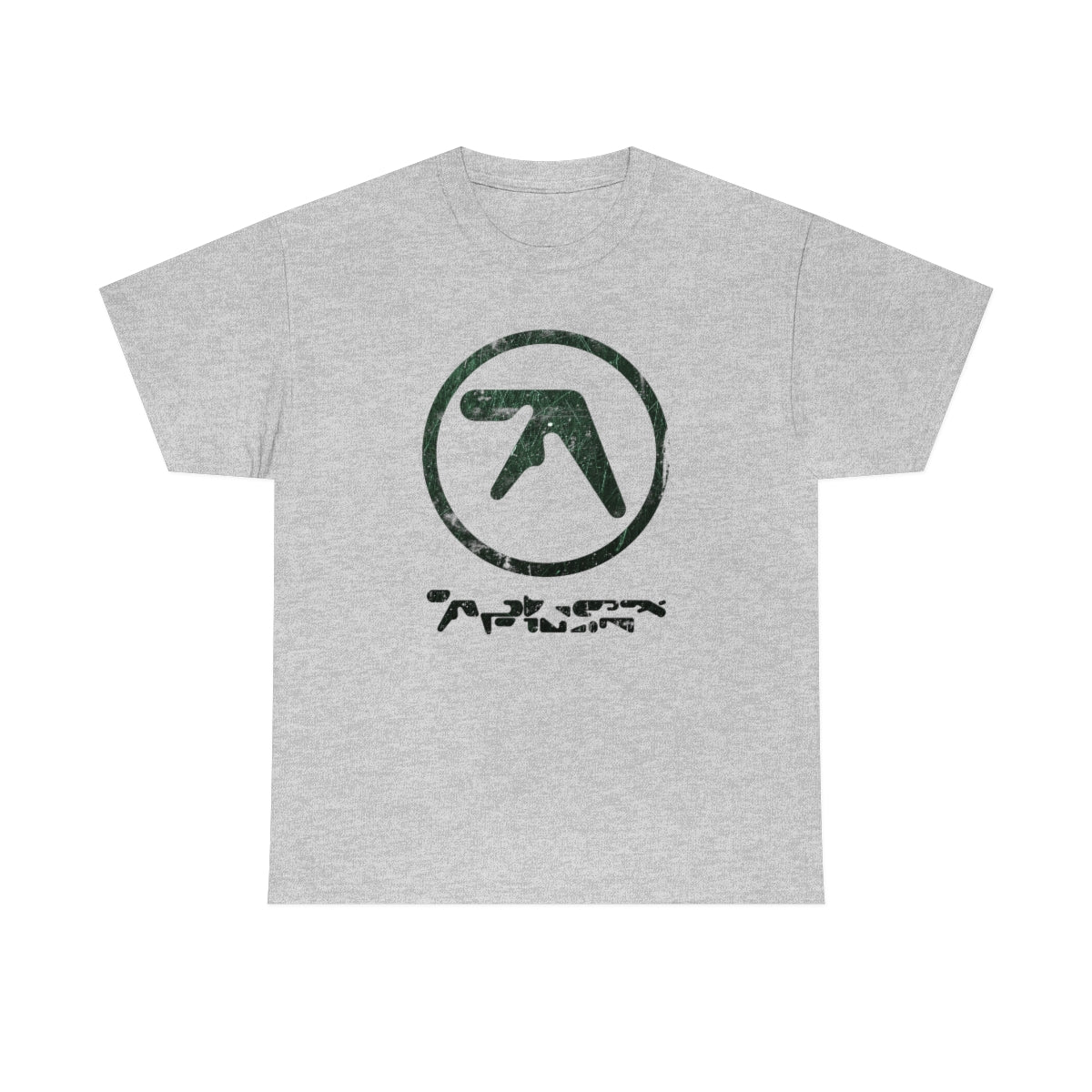 Aphex Twin Vintage Vibe Distressed Logo T-shirt (Dark Green 