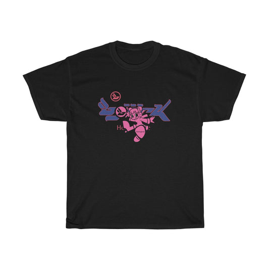 Bjork Homogenic Fly Girl Blue & Pink Logo T-shirt