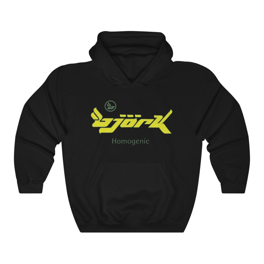 Bjork Homogenic Logo Hoodie ( Yellow / Dark Green )