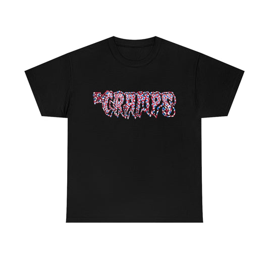 The Cramps Logo T-shirt ( Red / Blue )