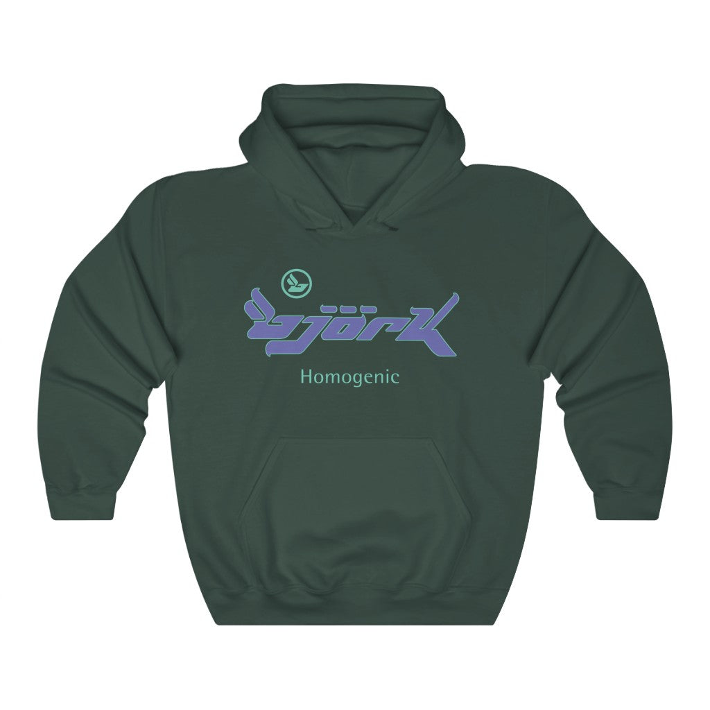 Bjork Homogenic Purple / Mint Logo Hoodie