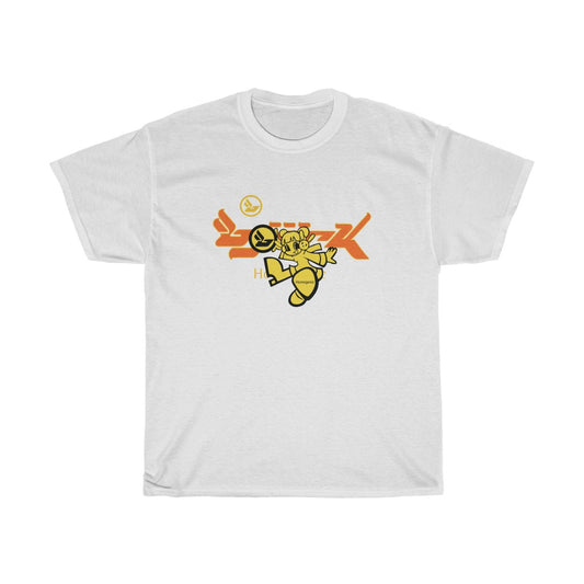 Bjork Homogenic Fly Girl Orange & Yellow Logo T-shirt