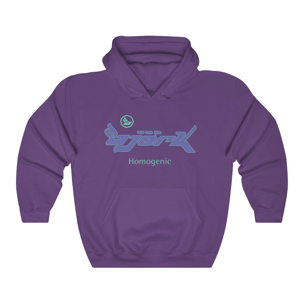 Bjork Homogenic Logo Hoodie ( Purple / Mint )