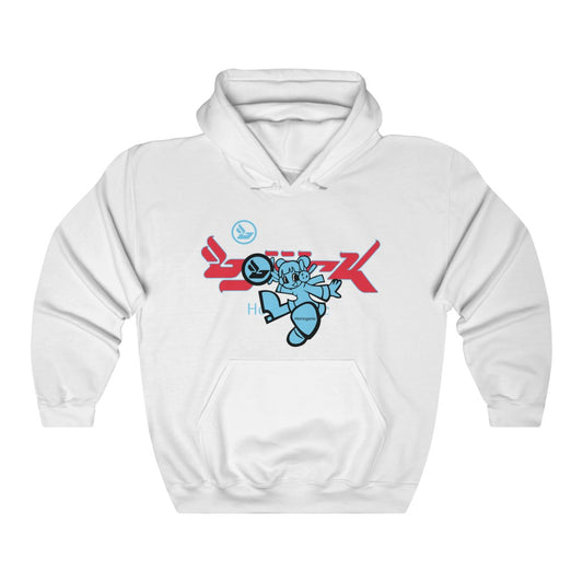 Bjork Homogenic Fly Girl Hoodie (Red / Light Blue)