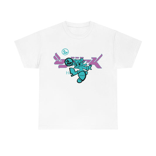 Bjork Homogenic Fly Girl T-shirt (Pink / Turquoise)